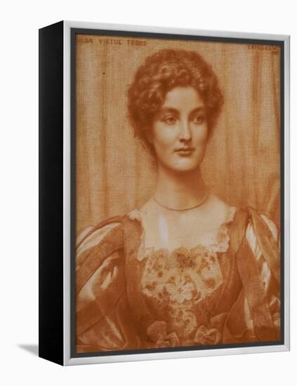 Portrait of Hilda Virtue Tebbs, 1897-Edward Robert Hughes-Framed Premier Image Canvas