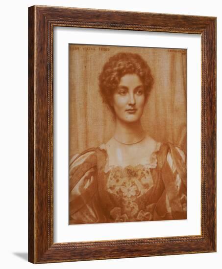 Portrait of Hilda Virtue Tebbs, 1897-Edward Robert Hughes-Framed Giclee Print