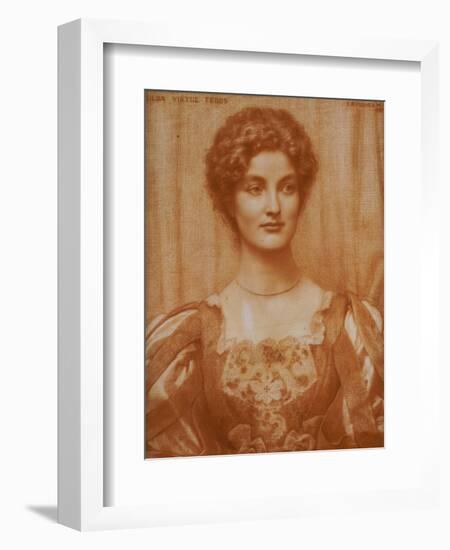 Portrait of Hilda Virtue Tebbs, 1897-Edward Robert Hughes-Framed Giclee Print