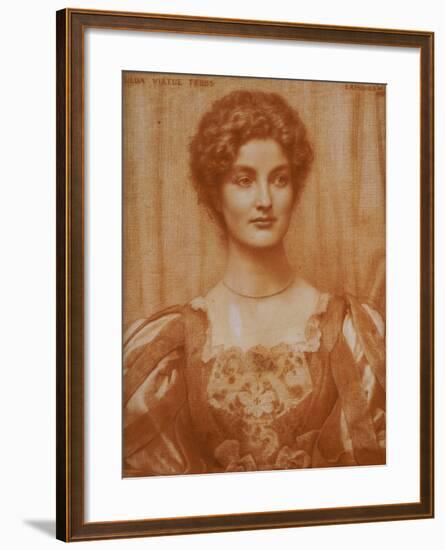 Portrait of Hilda Virtue Tebbs, 1897-Edward Robert Hughes-Framed Giclee Print