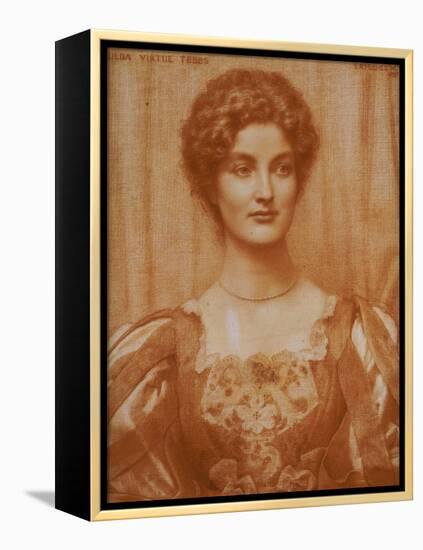 Portrait of Hilda Virtue Tebbs, 1897-Edward Robert Hughes-Framed Premier Image Canvas