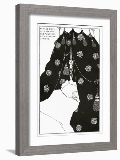 Portrait of Himself in Bed, from 'The Yellow Book' Vol. III, October 1894-Aubrey Beardsley-Framed Giclee Print