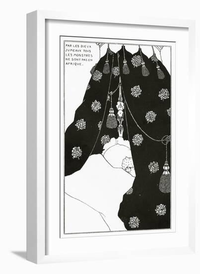 Portrait of Himself in Bed, from 'The Yellow Book' Vol. III, October 1894-Aubrey Beardsley-Framed Giclee Print