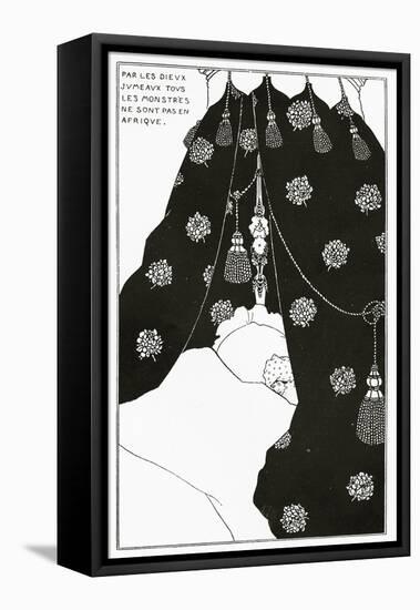 Portrait of Himself in Bed, from 'The Yellow Book' Vol. III, October 1894-Aubrey Beardsley-Framed Premier Image Canvas