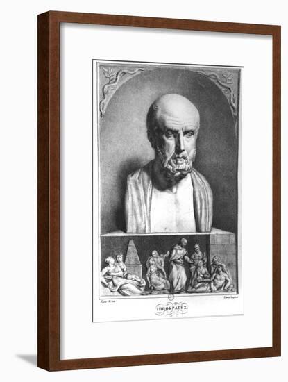 Portrait of Hippocrates, 1st Half 19th Century-Langlume-Framed Giclee Print