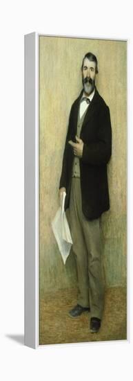 Portrait of His Father, 1889-90-Giuseppe Pellizza da Volpedo-Framed Premier Image Canvas