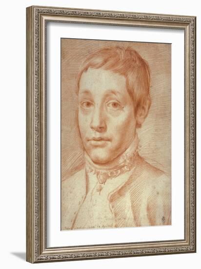 Portrait of His Son, Antonio Carracci, 1592-95-Agostino Carracci-Framed Giclee Print