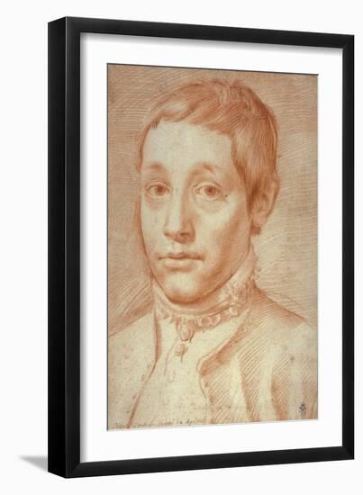 Portrait of His Son, Antonio Carracci, 1592-95-Agostino Carracci-Framed Giclee Print