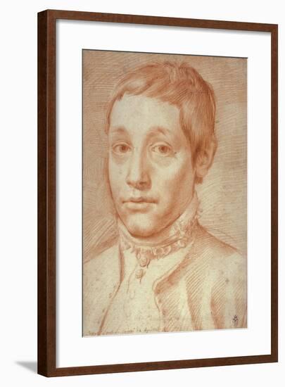 Portrait of His Son, Antonio Carracci, 1592-95-Agostino Carracci-Framed Giclee Print
