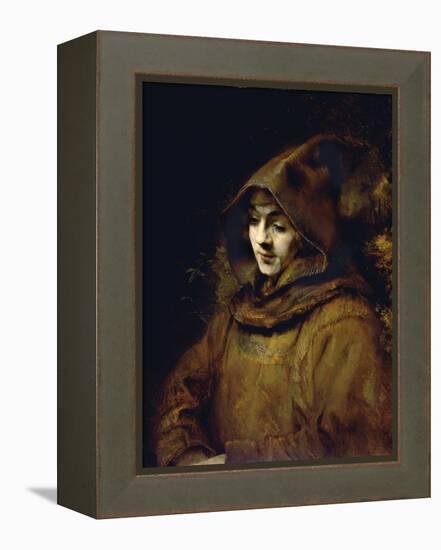 Portrait of His Son Titus, Dressed as a Monk-Rembrandt van Rijn-Framed Premier Image Canvas