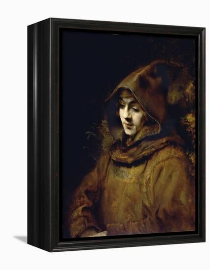 Portrait of His Son Titus, Dressed as a Monk-Rembrandt van Rijn-Framed Premier Image Canvas