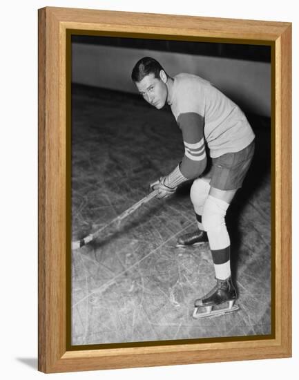 Portrait of Hockey Player-null-Framed Stretched Canvas