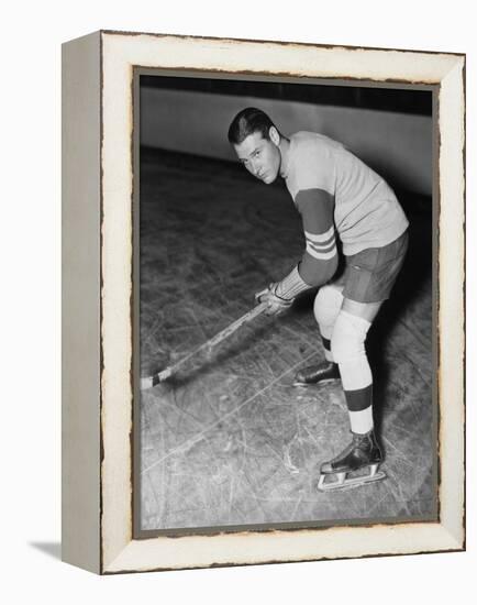 Portrait of Hockey Player-null-Framed Stretched Canvas