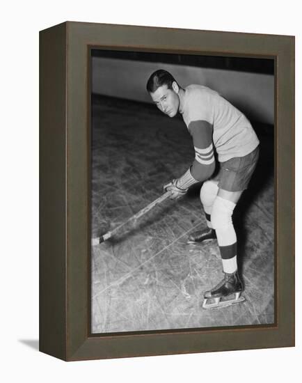 Portrait of Hockey Player-null-Framed Stretched Canvas