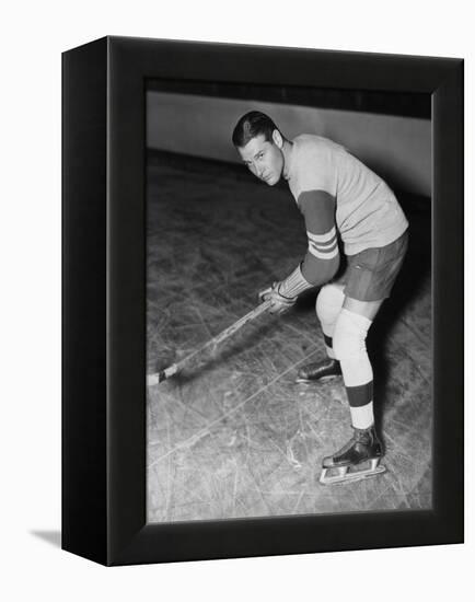 Portrait of Hockey Player-null-Framed Stretched Canvas