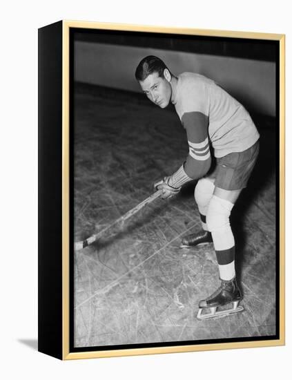 Portrait of Hockey Player-null-Framed Stretched Canvas