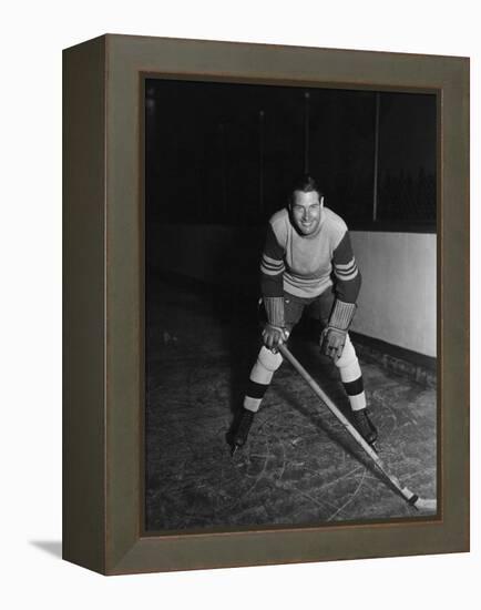 Portrait of Hockey Player-null-Framed Stretched Canvas