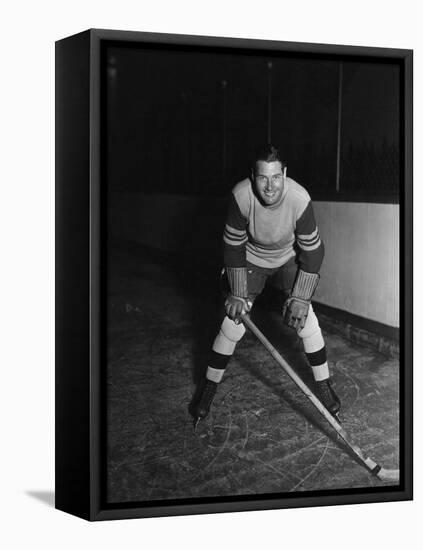 Portrait of Hockey Player-null-Framed Stretched Canvas