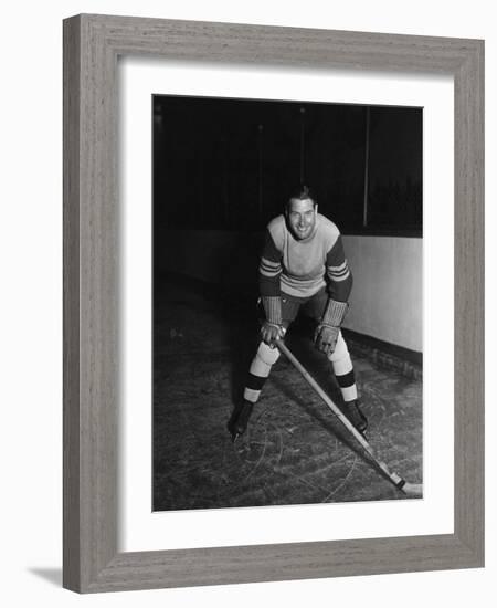 Portrait of Hockey Player-null-Framed Photo