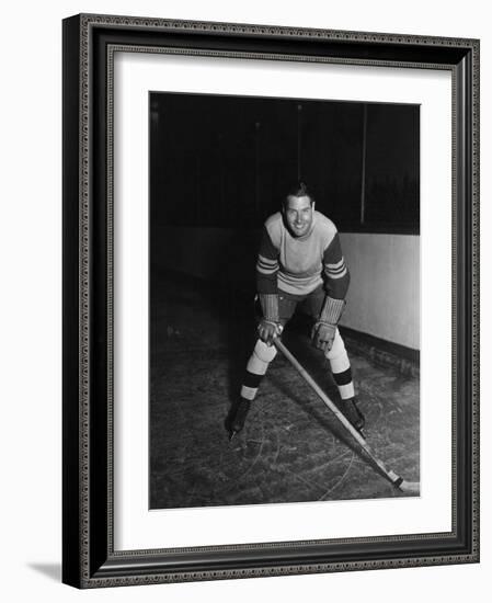 Portrait of Hockey Player-null-Framed Photo