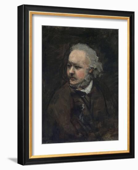 Portrait of Honore Daumier, C.1876 (Oil on Canvas)-Charles Francois Daubigny-Framed Giclee Print