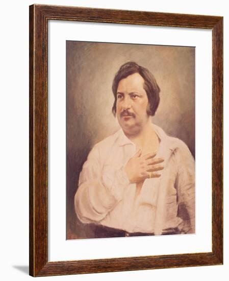 Portrait of Honore De Balzac (1799-1850) after a Daguerreotype-null-Framed Giclee Print