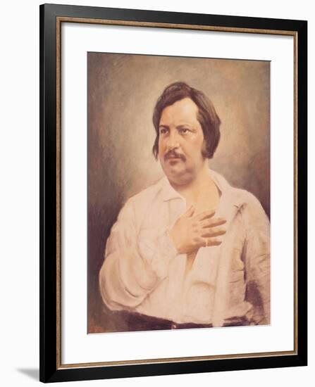 Portrait of Honore De Balzac (1799-1850) after a Daguerreotype-null-Framed Giclee Print