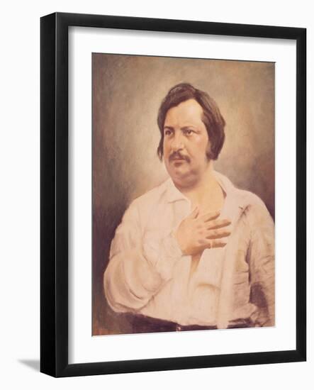 Portrait of Honore De Balzac (1799-1850) after a Daguerreotype-null-Framed Giclee Print