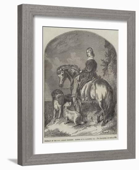 Portrait of Honourable Ashley Ponsonby-Edwin Landseer-Framed Giclee Print