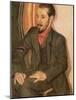Portrait of Horace Brodsky (1885-1969) 1915 (Oil on Canvas)-Nina Hamnett-Mounted Giclee Print