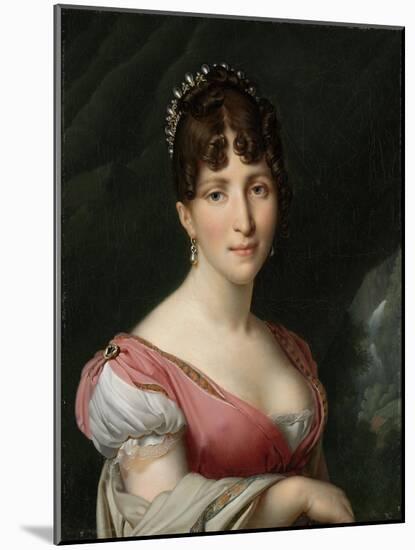 Portrait of Hortense de Beauharnais, Queen of Holland,1805-9-Anne-Louis Girodet de Roussy-Trioson-Mounted Giclee Print