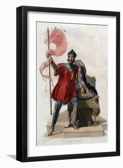 Portrait of Hugues Ier Capet (c941-996), King of France-French School-Framed Giclee Print