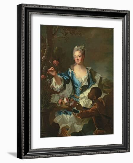 Portrait of Hyacinthe-Sophie De Beschanel-Nointel, Marquise De Louville-Hyacinthe Rigaud-Framed Giclee Print