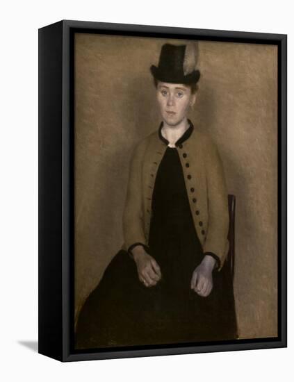 Portrait of Ida Ilsted, 1890-Vilhelm Hammershoi-Framed Premier Image Canvas