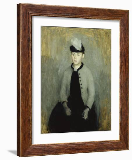 Portrait of Ida Ilsted, Aged Twenty-One, Seated Three-Quarter Length-Vilhelm Hammershoi-Framed Giclee Print