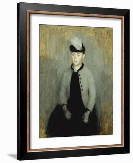 Portrait of Ida Ilsted, Aged Twenty-One, Seated Three-Quarter Length-Vilhelm Hammershoi-Framed Giclee Print