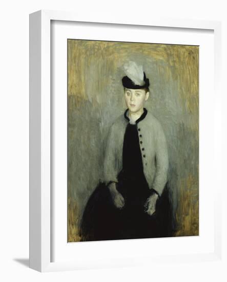 Portrait of Ida Ilsted, Aged Twenty-One, Seated Three-Quarter Length-Vilhelm Hammershoi-Framed Giclee Print