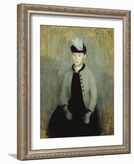 Portrait of Ida Ilsted, Aged Twenty-One, Seated Three-Quarter Length-Vilhelm Hammershoi-Framed Giclee Print