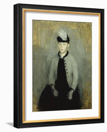 Portrait of Ida Ilsted, Aged Twenty-One, Seated Three-Quarter Length-Vilhelm Hammershoi-Framed Giclee Print