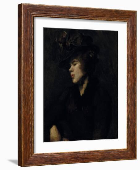 Portrait of Ida Nettleship (Oil on Canvas)-William Rothenstein-Framed Giclee Print