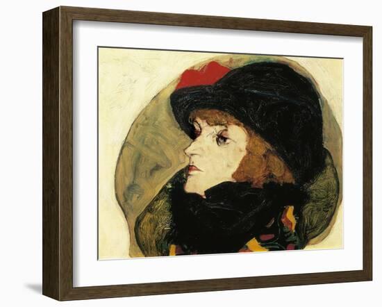 Portrait of Ida Roessler-Egon Schiele-Framed Art Print