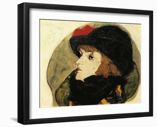 Portrait of Ida Roessler-Egon Schiele-Framed Art Print