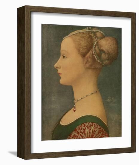 Portrait of Ignota, c.1433-1489-Antonio Pollaiolo-Framed Premium Giclee Print