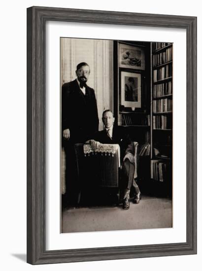 Portrait of Igor Stravinsky and Claude Debussy at the Time of the Diaghilev Ballets 'Jeux' and…-Erik Satie-Framed Giclee Print