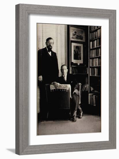 Portrait of Igor Stravinsky and Claude Debussy at the Time of the Diaghilev Ballets 'Jeux' and…-Erik Satie-Framed Giclee Print