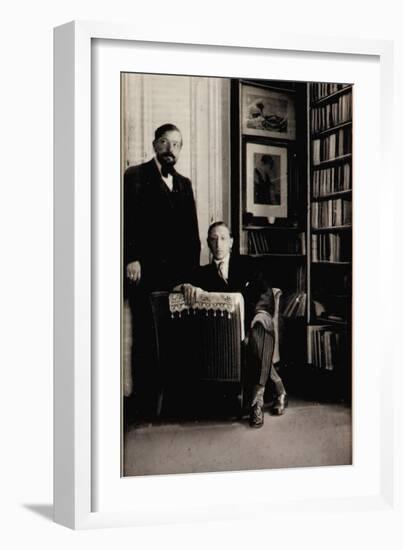 Portrait of Igor Stravinsky and Claude Debussy at the Time of the Diaghilev Ballets 'Jeux' and…-Erik Satie-Framed Giclee Print