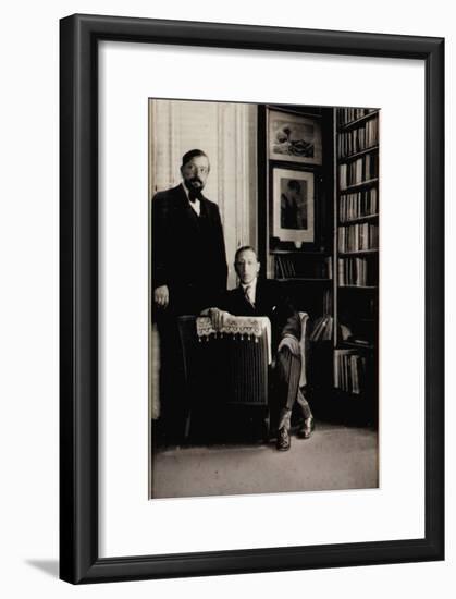 Portrait of Igor Stravinsky and Claude Debussy at the Time of the Diaghilev Ballets 'Jeux' and…-Erik Satie-Framed Giclee Print