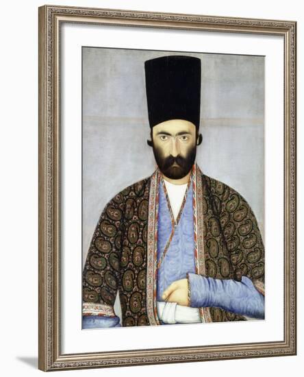 Portrait of 'Imad Al Daulah, Imam Quli Khan, C.1855-1860-Abu'l Hassan Ghaffari-Framed Giclee Print