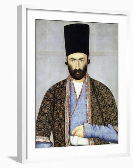 Portrait of 'Imad Al Daulah, Imam Quli Khan, C.1855-1860-Abu'l Hassan Ghaffari-Framed Giclee Print