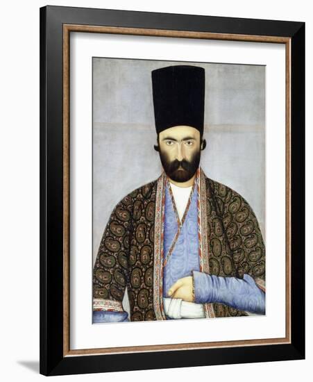 Portrait of 'Imad Al Daulah, Imam Quli Khan, C.1855-1860-Abu'l Hassan Ghaffari-Framed Giclee Print